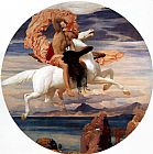 Lord Frederick Leighton Perseus on Pegasus Hastening to the Rescue of Andromeda painting